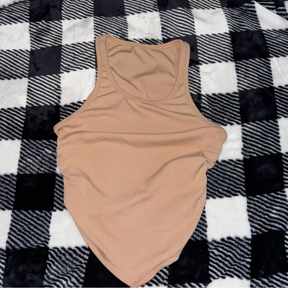 Women's Tan Sleeveless Tank Top